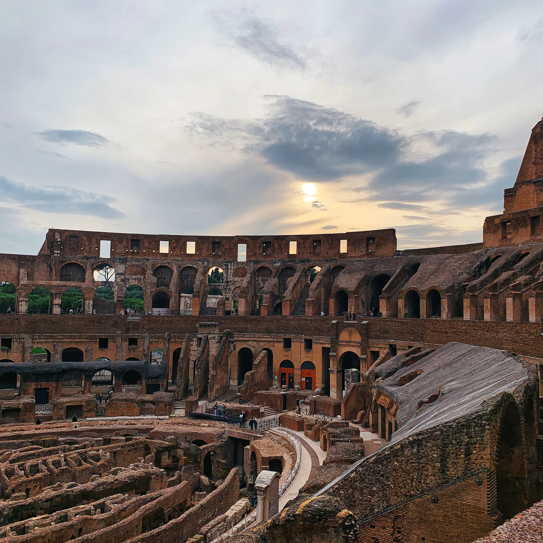 Interior view of the Colosseum in Rome
