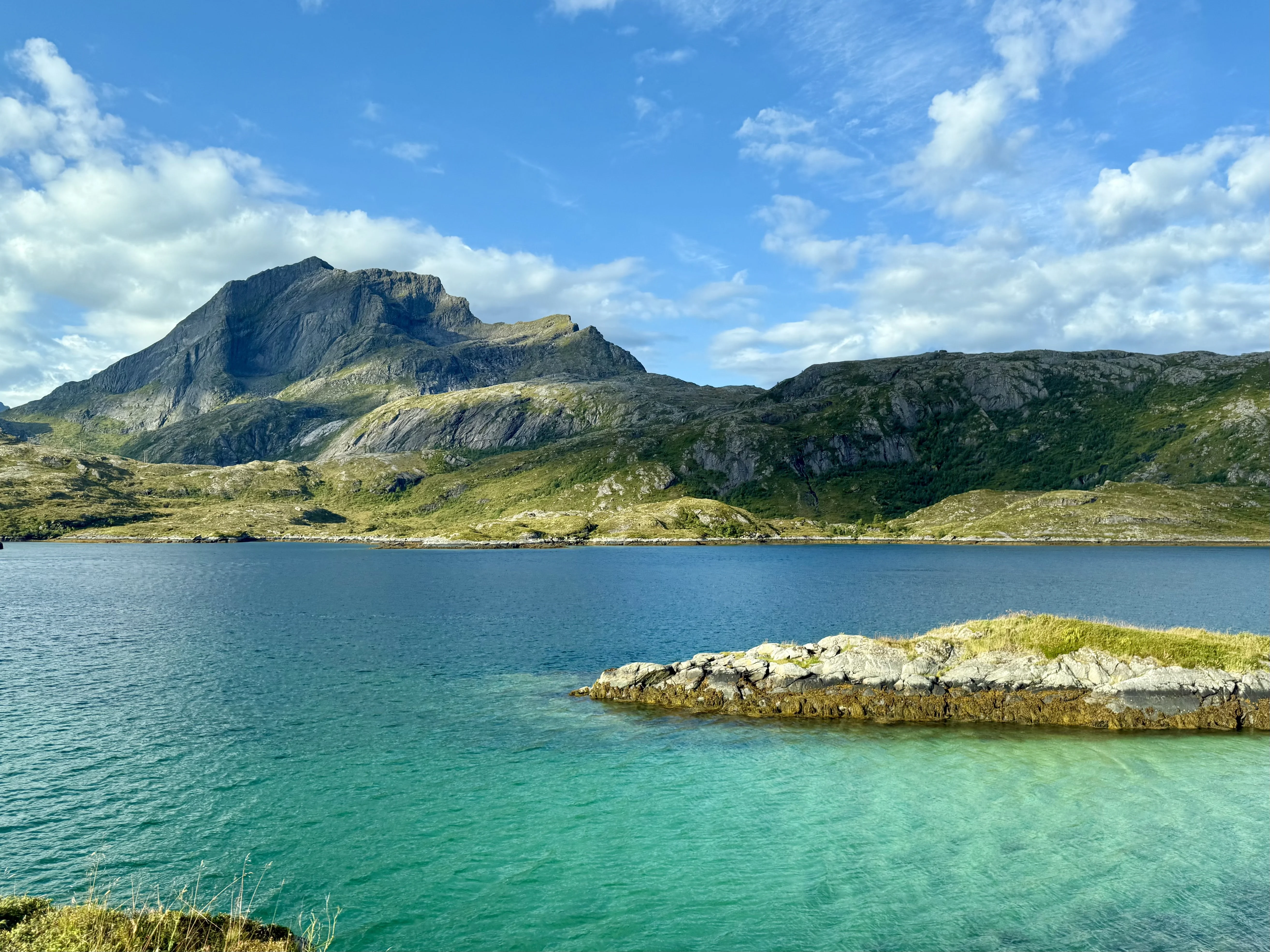 Turquoise mountain lake in Norway