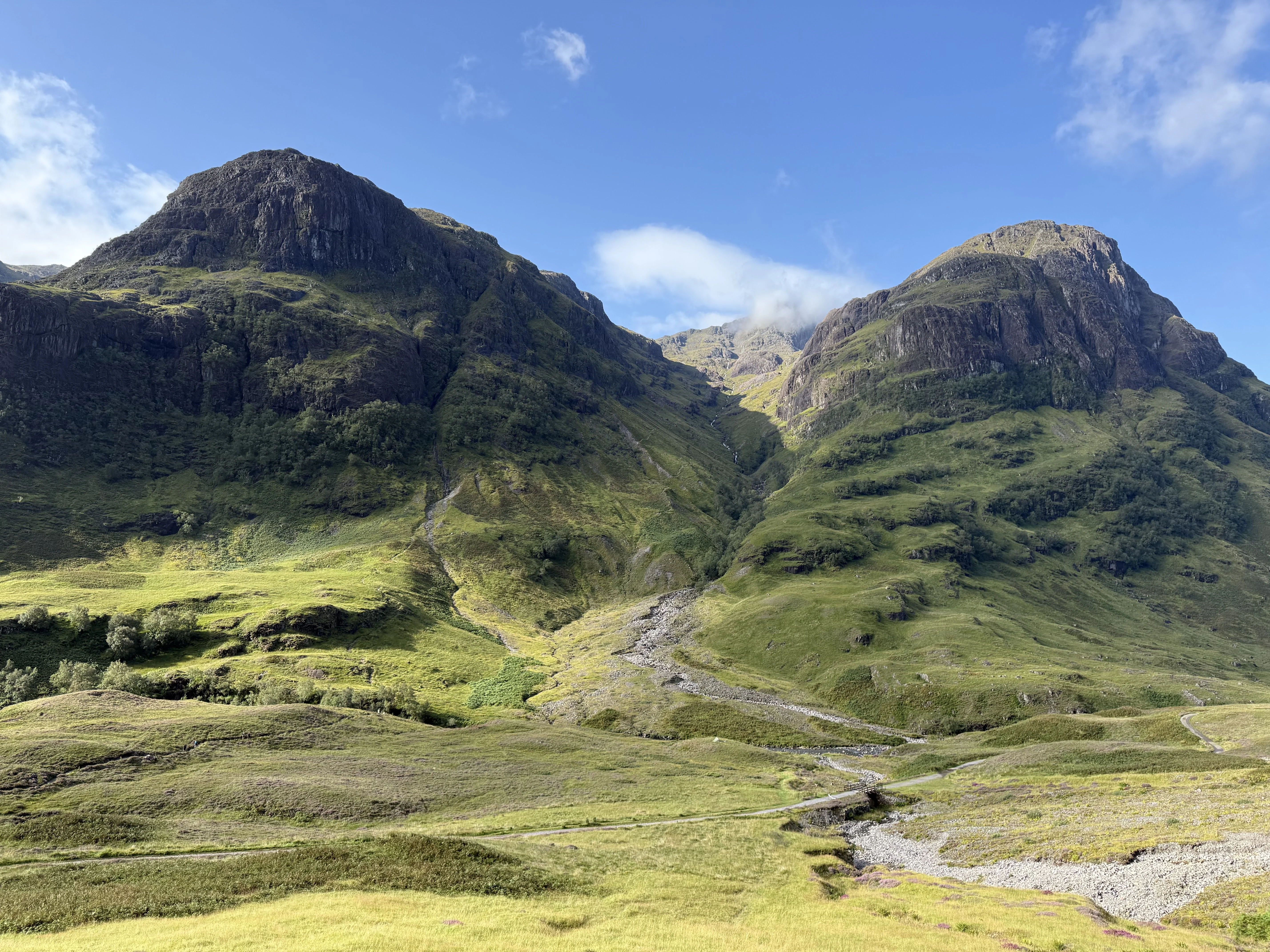 Glencoe valley landscape in Scotland